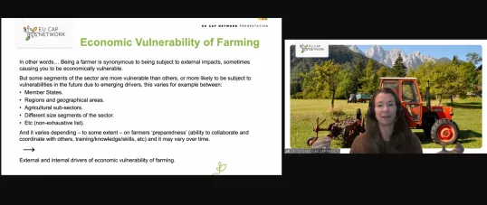 Presentation at the 1st meeting of the Thematic Group on Economic Vulnerability of Farming